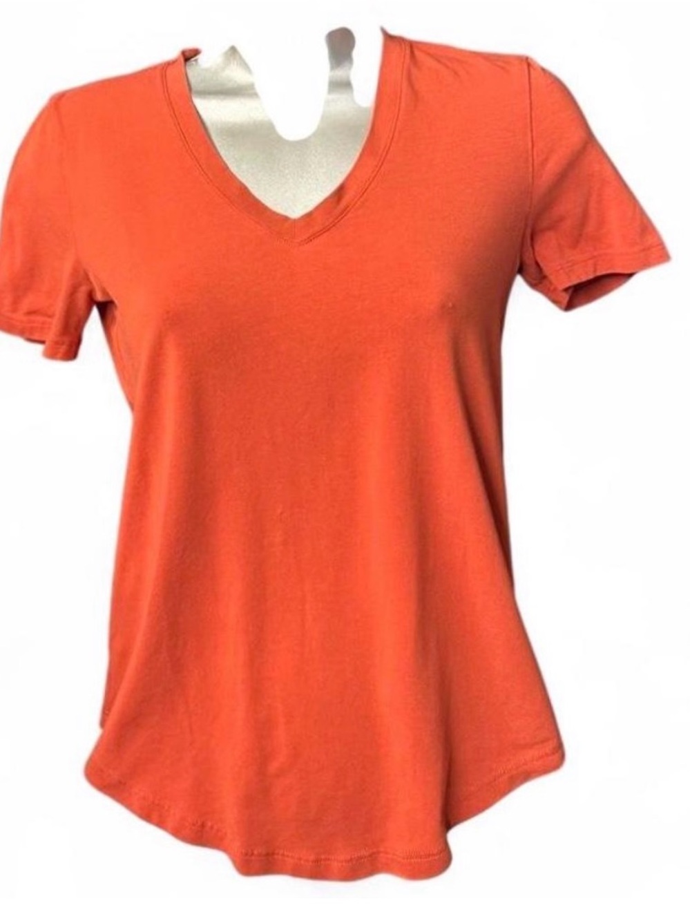 Lululemon Love V-Neck Women's Tee - Orange Rust Sz 4/S